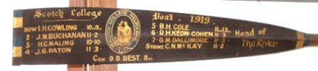 Original Scotch College oar
